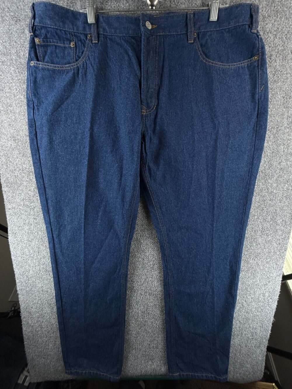 J Peterman Jeans Men Button Fly Blue Denim Premium Outdoor Size ACTL 40X33